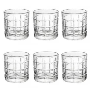 Imagem de Conjunto de Copos de Cristal para Água/Whisky 6 Peças 330 ml Square Ly