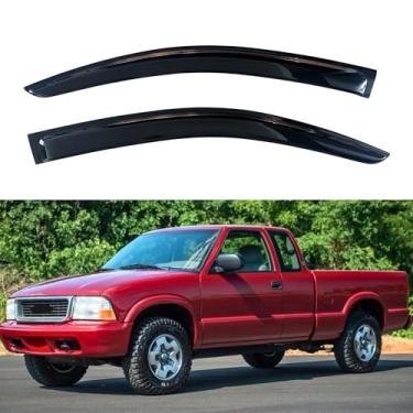 Imagem de KPY Visor de janela compatível com Chevrolet S10/GMC Sonoma & S10 Blazer/S15 Jimmy 1995-2005 e Isuzu Hombre 1996-2000, protetor de chuva defletores de ventilação Tape-On, 1996 1997 1998 19998 19999