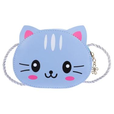 Imagem de Bolsas infantis mini bolsa de ombro única bolsa tiracolo infantil adorável design bolsa infantil, Azul- , 14X12CM