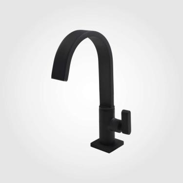 Imagem de Torneira de Pia para Banheiro Preto Fosco Color Dom Perflex