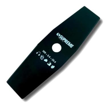 Imagem de Faca Lâmina 2 Ponta Roçadeira 305mm Furo 1" 25,4mm Esp 2,4mm - SUPREME