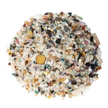 Imagem de 1 Kg Misto Sortido Pedra Rolado Areia 1 a 5 mm Tipo B - CristaisdeCurv