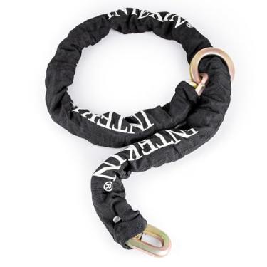 Imagem de INTEKIN Corrente de segurança de 1,5 m x 1,27 cm de espessura - Corrente à prova de corte de aço endurecido para bicicletas, contêineres, motocicletas, trailers, quadriciclos