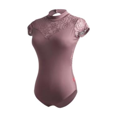 Imagem de UxicRuya Collant de balé feminino, ajuste macio, moderno e confortável, collant de ginástica, CafÉ, Xl