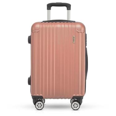 Imagem de Mala de Viagem Holysun, Rígida, 4 Rodas Giratórias (Rosa, Pequeno)