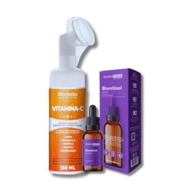 Imagem de Kit Skincare Mousse Micelar Vitamina C Limpeza Facial Anti manchas + Sérum Bioretinol 95% de efeicácia comprovada - 2 ITENS
