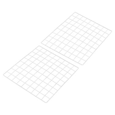Imagem de PATIKIL Painel de grade de arame de 45,72 cm x 45,72 cm, pacote com 2 quadros fotográficos, painéis de grade de exibição de memorando, organizador de pendurar painel decorativo de parede para