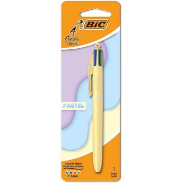 Imagem de BIC Caneta 4 Cores Retrátil Pastel Rose Gold Ponta 1.0mm Escrita Média