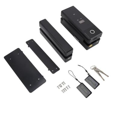 Imagem de Electronic Glass Door Safety Lock Smart Fingerprint Card Key Desbloquear Alta Segurança Virtual Password Design para Office Home Aluminum Alloy ABS 48.1oz