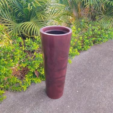 Imagem de Vaso polietileno para plantas decorativo coluna efeito marmorizado 68x25