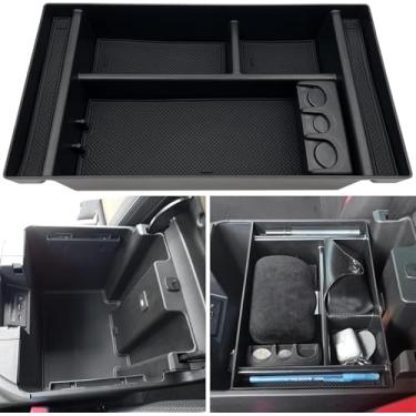 Imagem de EVTIME para 2019 Chevy Silverado 1500 Acessórios GMC Sierra 1500 Console central bandeja organizadora - Também para 2020 Chevy Silverado/GMC Sierra 1500/2500 HD/3500 HD - Console central completo