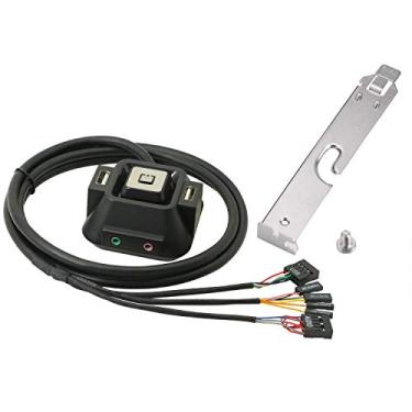 Imagem de XMSJSIY Interruptor De Gabinete Computador Mesa, Botão Reinicialização Hd Com Duas Portas Usb, Liga/Desliga, Áudio Para Pc