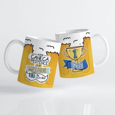 Imagem de Caneca xicara porcelana dia dos pais melhor pai do mundo 25EI