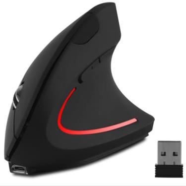 Imagem de MOUSE ERGONÔMICO ÓPTICOS SEM FIO DO COMPUTADOR DE MAUSE DO JOGO VERTICAL 1600 DPI 5 BOTÕES DO COMPUTADOR DO USB