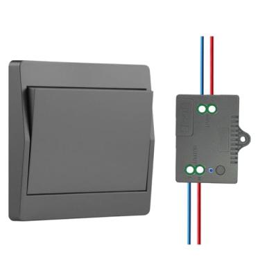 Imagem de GLOBELEC Kit De Interruptor E Receptor Luz Sem Fio, Autoalimentado (Não Requer Bateria), Controle Remoto Cinético Parede, Necessidade Wi-Fi, Luminária Iluminação Interna Externa Para Luzes