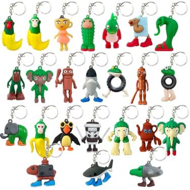 Imagem de PZAHYAW 24pcs Italian Brainrot Toys,Tralalero Tralala Action Figure Toys,Tung Tung Sahur Doll 2.5in,Funny Animals,Meme Shark Collectible Doll Charm, Portable Cute Decor & Gift (keychain edition)