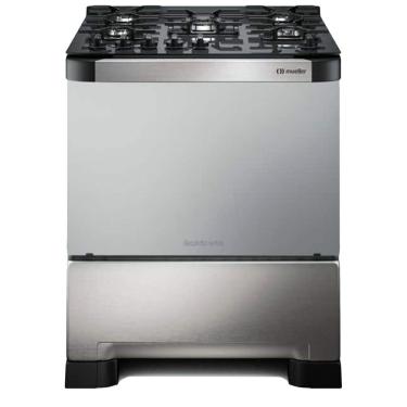 Imagem de Fogão á Gás Mueller 5 bocas Decorato Vetro Inox com Timer-Bivolt