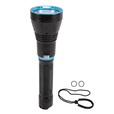 Imagem de Lanterna de mergulho Tocha subaquática Professional Super Bright 1000lm Luz de mergulho LED com botão de controle de controle magnético para exploração de cavernas de mergulho de