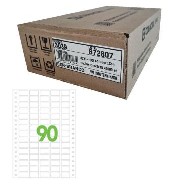 Imagem de Etiqueta 3039 26X15 - 5X18 C/45000 Colacril