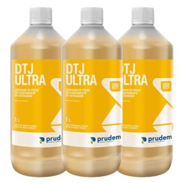 Imagem de DTJ Ultra Detergente Limpeza de Joias em Ultrassom 1L -kit 3 - Prudem 