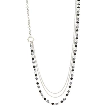 Imagem de Colares de pérolas longas de prata para mulheres, colar de corrente com contas de pérolas, presentes para mães, bijuterias elegantes para mulheres, Pérola, Sem Pedra Preciosa