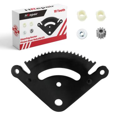 Imagem de HRepair Kit de pinhão e engrenagem de direção Flip Manufacturing serve para John Deere LA Series – 19 dentes LA120, LA125, LA130, LA135, LA140, LA145, LA150 Número de peça de substituição GX21924BLE,