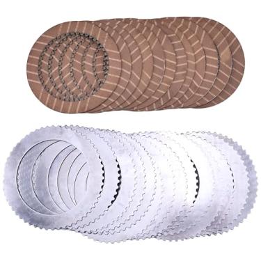 Imagem de LSSOCH Placas de fricção de transmissão 12X e placas de contador 14X 445/03205 445/12307 44512307 44503205 compatível com retroescavadeira JCB 1400B 1550B 1600B 1700B 214 215 216 211 7 3C 3 CX 3D