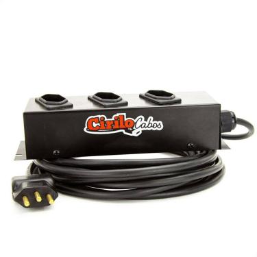 Imagem de Extensão Cabo Pp 3X1,00 De 3 Tomadas 20A - 30 Metros