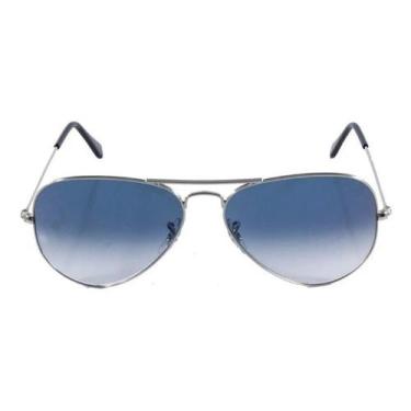 Imagem de Óculos De Sol Aviador Clássico Preto Preto Moda Verão Uv400 Lente Cris