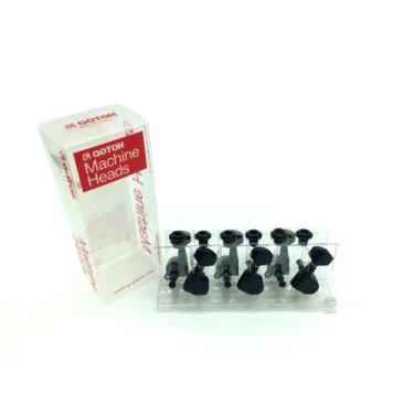 Imagem de Tarraxa Gotoh 6 linha SG381 07L B p/ guitarra Preta Standard