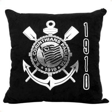 Imagem de Almofada Fibra Suede do SC Corinthians 40x40cm Oficial Presente - Zona