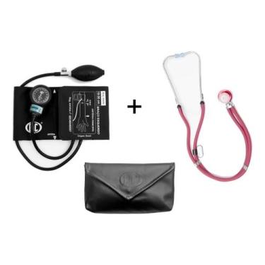 Imagem de Kit Rappaport Estetoscópio Duplo P. A. MED + Esfigmomanometro Aparelho