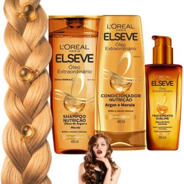 Imagem de Kit Shampoo Cond Óleo Extraordinário Elseve 400Ml Nutrição - L'oreal P
