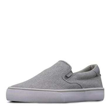 Imagem de Lugz | Tênis masculino casual Clipper | Sapatos masculinos sem cadarço | Calçado masculino para uso diário, cinza médio/branco/chiclete, 42, Cinza médio/branco/chiclete, 42