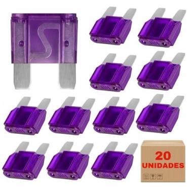Imagem de Kit 20 Fusível Max Automotivo 100 Amperes Lâmina Bateria - PERMAK