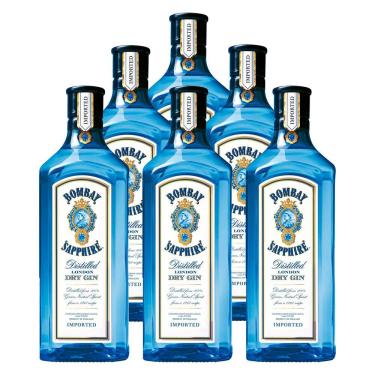Imagem de Gin Bombay Sapphire London Dry 750ml 6 Unidades