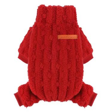 Imagem de Suéter de cachorro para cães pequenos, suéteres de cachorro XXS com gola rolê, pijamas para cachorrinhos pequenos, roupas para meninas, meninos, roupas de cachorro para clima frio, roupas Yorkie