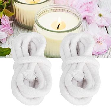 Imagem de Ymiko Malas de Velas, 2pcs Durável Casão de Algodão Durável Candlewick Mechas para Velas Boa Combustão de Absorção de óleo para Lâmpada de óleo DIY (10mm)