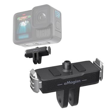 Imagem de Suporte magnético de liberação rápida para Go Pro Hero 13/12/11/10/9, adaptador de liberação rápida de plástico com trava segura, compatível com tripé, vlogging, acessórios de câmera de ação