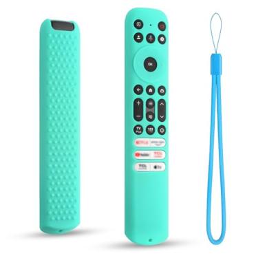 Imagem de DUOLAXMENG Capa de controle remoto de silicone para TCL RC813 FMB1, RC923 FMB3, RC902V FMR1 2023, compatível com o mesmo estilo Google TV e controle remoto Roku Smart TV (menta)
