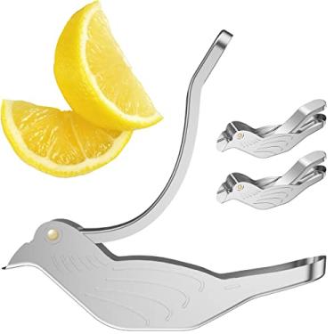 Imagem de DJAPWPX Espremedor de limão e limão, aço inoxidável, espremedor de limão, portátil, em forma de pássaro, espremedor manual de frutas, espremedor de limão, laranja, limão, romã, utensílio de cozinha