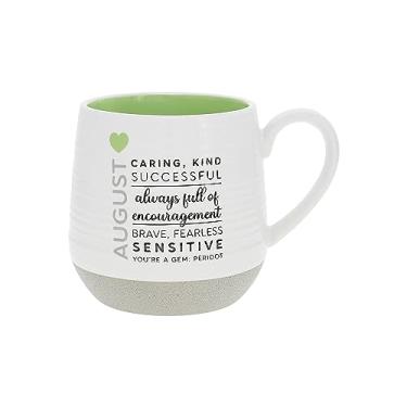 Imagem de Pavilion Gift Company - Caneca de agosto de 500 ml, presentes de astrologia, caneca de café de cerâmica de grés com sinal astrológico, verde