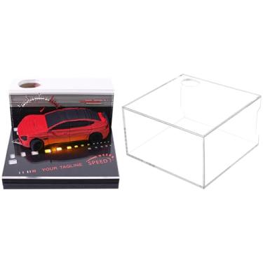 Imagem de blackonvlm Calendário 3D 2026, calendário de mesa criativo, gerenciamento de tempo eficiente para esculpir papel de coruja fofa, caderno de notas, adequado para decoração de sala e escritório (estilo