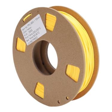 Imagem de VBESTLIFE Filamento TPU, 1,75mm 95A Dureza Flexível Filamento Da Impressora 3D 250g Alta Elasticidade ± 0,02mm Precisão para Palmilhas Assista Bandas (Amarelo)