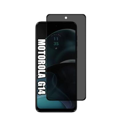 Imagem de [GL CASES] Pelicula Privacidade Moto G14 Anti Risco Película Motorola Moto G14 Privativa De Vidro Temperado 3D Proteção 9H Anti Espião Cobertura Total Da Tela + Kit Limpeza Para Aplicação