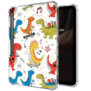 Imagem de Capa transparente para Samsung Galaxy Tab S9 FE 2023 (SM-X510/X516), antiamarelamento, transparente, à prova de choque, fina, leve, suporta carregamento sem fio para Samsung Tab S9 FE, personagens