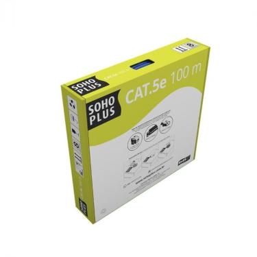 Imagem de Cabo Lan U-utp Cat.5e 24 Awg 4 Pares Cmx Caixa C- 100 Metros Preto 100% Cobre 23200185