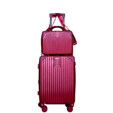 Imagem de Mala de Bordo Viagem + Frasqueira | Cadeado Numérico 360° Entrada Usb(Vinho)