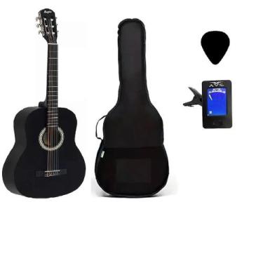 Imagem de Kit Violão Denver Elétrico Nylon Memphis By Tagima Preto