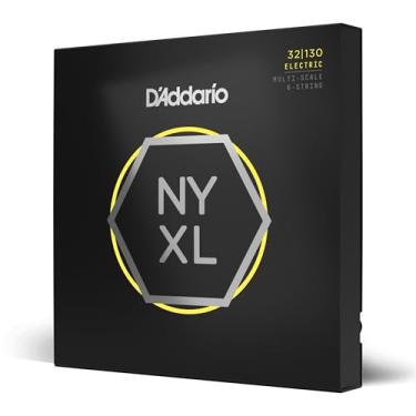 Imagem de D'Addario Cordas de guitarra baixo - NYXL cordas baixo - NYXL32130MS - força insuperável, estabilidade de afinação e resposta melhorada - Para graves multiescala de 6 cordas - 32-130 luz regular